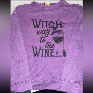 Purple Graphic Sweatshirt